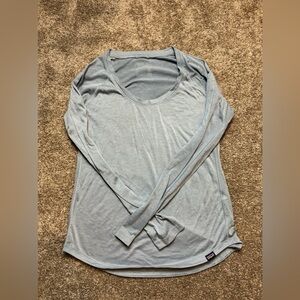 Women’s Patagonia Light Blue Wide Neck Long Sleeve (S)